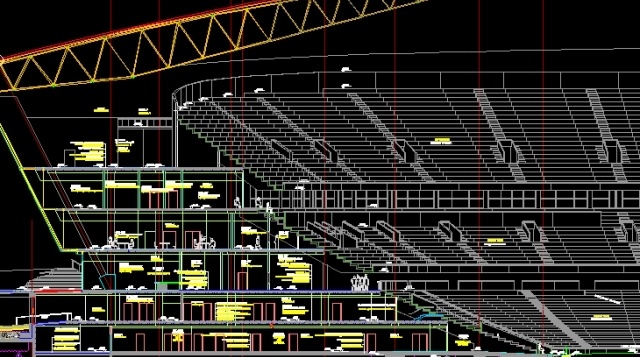 File thiết kế Bản vẽ file cad sân vận động